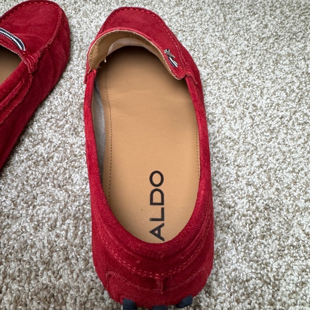 Aldo‎ Mens Red Suede Driving Loafers Anchor Bit Slip On Shoes Size 10 US 43 EUR - Picture 12 of 12